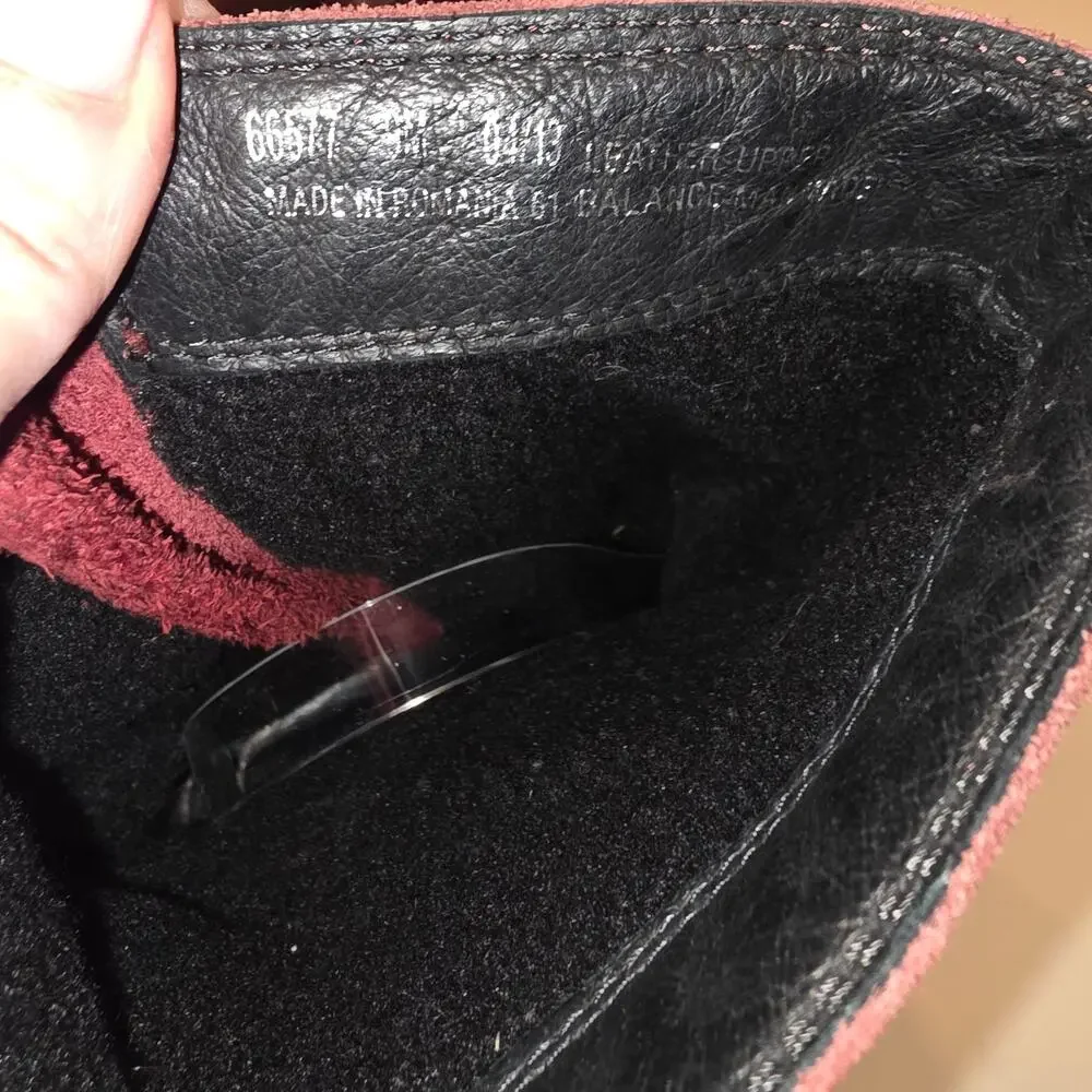 Clarks Majorca Isla mid calf leather slouch, zip burgundy boots sz 9.5 - Picture 10 of 11